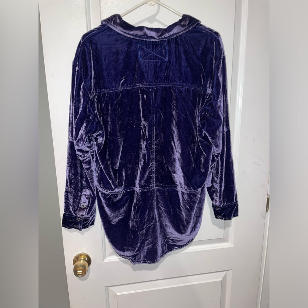 New! Free People We The Free Peyton Velvet Purple Pullover Tunic ๐๐ XS NWT! - Picture 7 of 10